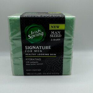 Irish Spring Signature Men Hydrating Body Face Bar Soap DISCONTINUED 3 Bars